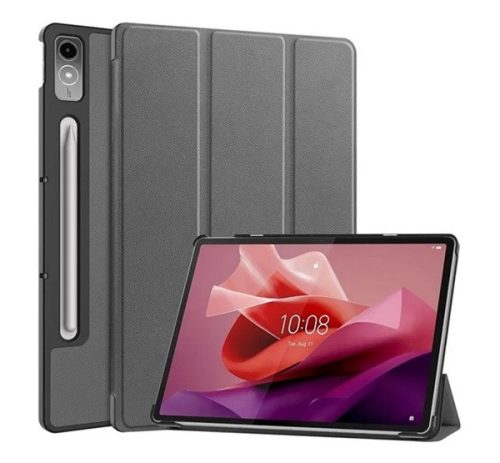 Lenovo Tab P12 (12.7) TB-370, mappa tok, Trifold, sötétszürke