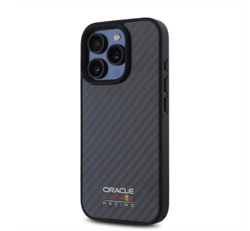 Red Bull Shiny Logo iPhone 16 Pro Max Carbon Magsafe tok, fekete