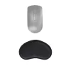 Ergonomikus / zselés egérpad csuklótámasszal, 130x78x25mm, fekete