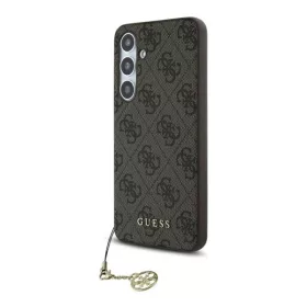   Guess  4G Charms Collection Samsung Galaxy S24 FE hátlap tok, barna GUHCS24FEGF4GBR