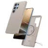 Spigen Silicone Fit MagFit Samsung Galaxy S25 Ultra tok, Natural Titanium, bézs