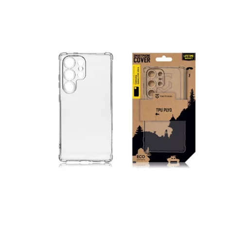 Tactical TPU Plyo Samsung Galaxy S25 Ultra hátlap tok, átlátszó
