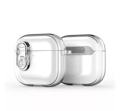 Dux Ducis PECP AirPods 4 műanyag/szilikon tok, átlátszó