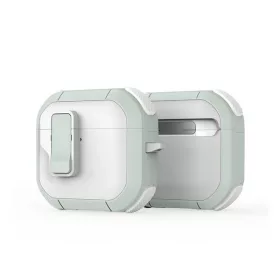 Dux Ducis PECP AirPods 4 műanyag/szilikon tok, fehér-zöld
