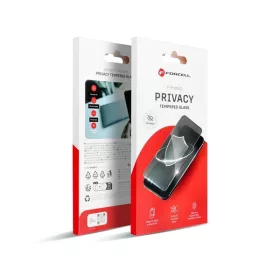   Forcell Privacy Iphone 16 betekintésgátló kijelzővédő üvegfólia, fekete