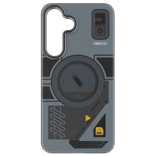 Forcell F-Protect Levels Samsung Galaxy S25 ütésálló MagSafe tok, Cyber, kék-szürke
