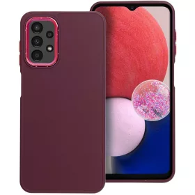   Frame Samsung Galaxy S25 közepesen ütésálló tok kameravédő kerettel, lila