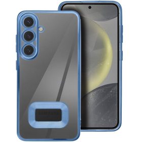   Glam Samsung Galaxy S25+ szilikon tok kameravédő-lencsével, kék