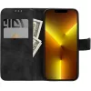 Tender Book Samsung Galaxy S25 flip/oldalra nyíló műbőr tok kártyatartó résszel, fekete
