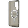 Guess Glitter Circle Classic Logo Samsung Galaxy S25 Ultra MagSafe kemény hátlap tok, fekete