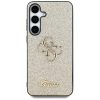 Guess Fixed Glitter Big 4G Metal Logo Samsung Galaxy S25 kemény hátlap tok, arany
