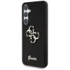 Guess Fixed Glitter Big 4G Metal Logo Samsung Galaxy S25 kemény hátlap tok, fekete