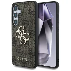   Guess Big 4G Logo Classic Logo Samsung Galaxy S25 kemény hátlap tok, barna