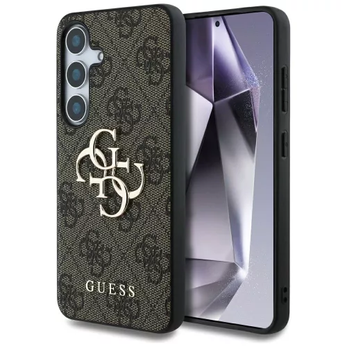 Guess Big 4G Logo Classic Logo Samsung Galaxy S25 kemény hátlap tok, barna