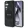Guess 4G Round Patch Classic Logo Samsung Galaxy S25+ MagSafe kemény hátlap tok, fekete