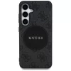 Guess 4G Round Patch Classic Logo Samsung Galaxy S25+ MagSafe kemény hátlap tok, fekete