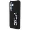 Karl Lagerfeld Silicone Metal Signature Logo Samsung Galaxy S25 szilikon tok, fekete