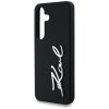 Karl Lagerfeld Silicone Metal Signature Logo Samsung Galaxy S25 szilikon tok, fekete