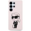 Karl Lagerfeld Silicone Graffiti Ikonik Printed Logo Samsung Galaxy S25 Ultra MagSafe tok, rózsaszín
