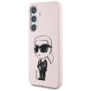 Karl Lagerfeld Silicone Graffiti Ikonik Printed Logo Samsung Galaxy S25 MagSafe tok, rózsaszín