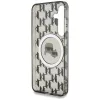 Karl Lagerfeld Button Karl & Choupette Heads On KL Pattern Galaxy S25 MagSafe hátlap tok, fekete