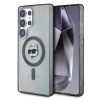 Karl Lagerfeld Button Choupette Head Printed Logo Galaxy S25 Ultra MagSafe hátlap tok, fekete