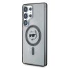 Karl Lagerfeld Button Choupette Head Printed Logo Galaxy S25 Ultra MagSafe hátlap tok, fekete