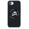 Karl Lagerfeld Liquid Silicone K&CH Heads Apple iPhone 17e / iPhone 16e MagSafe tok, fekete