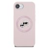 Karl Lagerfeld Liquid Silicone K&CH Heads Apple iPhone 17e / iPhone 16e MagSafe tok, rózsaszín