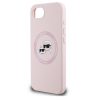 Karl Lagerfeld Liquid Silicone K&CH Heads Apple iPhone 17e / iPhone 16e MagSafe tok, rózsaszín