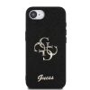 Guess PU Fixed Glitter 4G Metal Logo Apple iPhone 17e / iPhone 16e hátlap tok, fekete