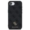 Guess PU 4G Small Metal Logo Apple iPhone 17e / iPhone 16e MagSafe hátlap tok, sötétszürke