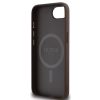 Guess PU 4G Peony Logo Apple iPhone 17e / iPhone 16e MagSafe hátlap tok, barna