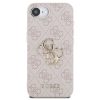 Guess PU 4G Metal Logo Apple iPhone 17e / iPhone 16e hátlap tok, rózsaszín