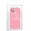Clear 2mm Apple iPhone 17e / iPhone 16e csillámos szilikon tok, rózsaszín