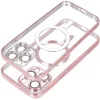 Electro Mag Apple iPhone 17e / iPhone 16e MagSafe kompatibilis hátlap tok, rose gold