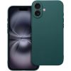 Matt szilikon Apple iPhone 17e / iPhone 16e tok, sötétzöld