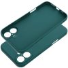 Matt szilikon Apple iPhone 17e / iPhone 16e tok, sötétzöld