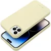 Roar Samsung Galaxy A56 prémium szilikon tok velúr béléssel, világossárga