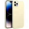 Roar Samsung Galaxy A56 prémium szilikon tok velúr béléssel, világossárga