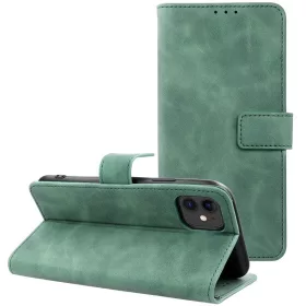   Tender Book Samsung Galaxy A56 flip/oldalra nyíló műbőr tok kártyatartó résszel, zöld