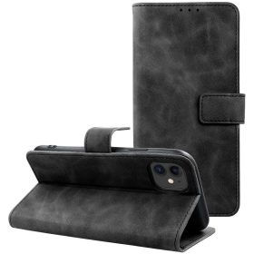   Tender Book Samsung Galaxy A36 flip/oldalra nyíló műbőr tok kártyatartó résszel, fekete