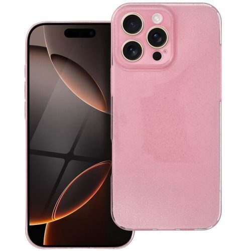 Clear 2mm Samsung Galaxy A26 csillámos szilikon tok, rózsaszín