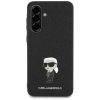 Karl Lagerfeld Fixed Glitter Ikonik Metal Pin Samsung Galaxy A36 hátlap tok, fekete