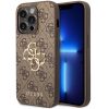 Guess PU 4G Metal Logo Apple iPhone 15 Pro hátlap tok, barna