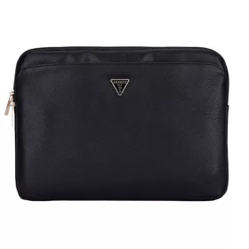   Guess PU Grained Triangle Logo Sleeve 14" laptop táska, fekete
