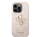 Guess PU 4G Metal Logo Apple iPhone 14 hátlap tok, rózsaszín