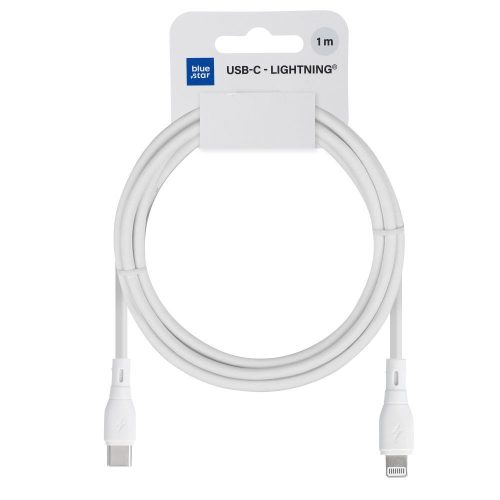 BLUE STAR ECO 2,4 A 27 W USB-C és Lightning kábel PJ72-18-3, 1m, fehér