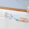 Baseus Popsickle 5200mAh 20W Powerbank beépített Lightning kábellel + 30 cm-es USB-C kábellel, kék-narancs