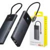 Baseus Adapter Hub 10 az 1-ben USB-C - 2xHDMI, 3xUSB-A, USB-C, RJ45, SD/TF, PD, fekete